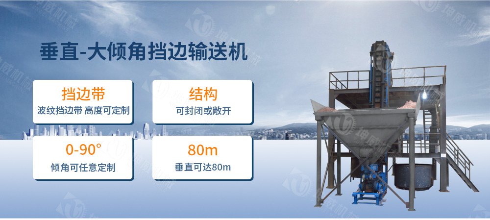 垂直大傾角皮帶機(jī)簡(jiǎn)介 垂直大傾角皮帶機(jī)簡(jiǎn)介